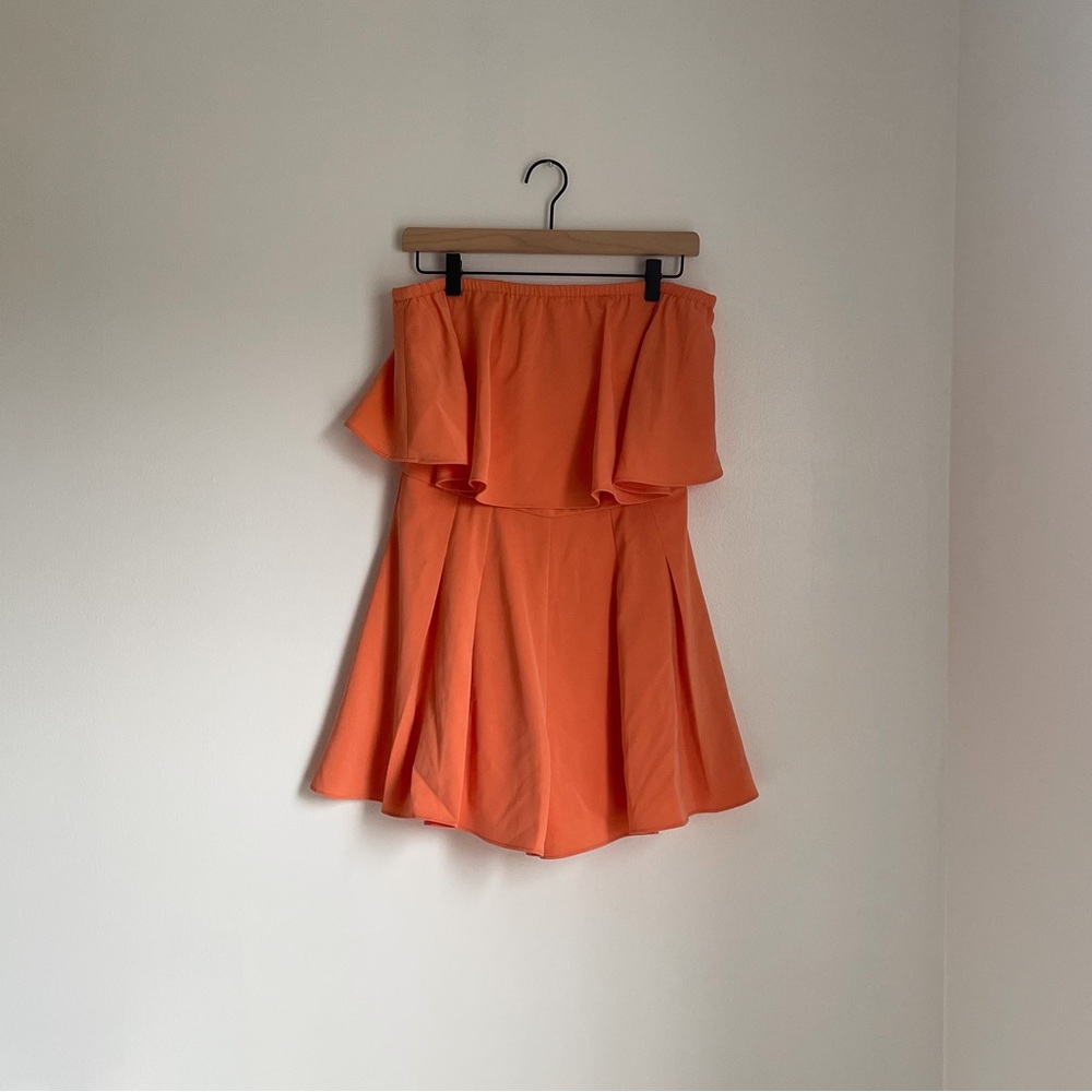 SUGARLIPS - Off the Shoulder Romper - Coral/Orange - Size Medium